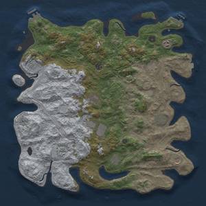 Thumbnail Rust Map: Procedural Map, Size: 4500, Seed: 800071545, 19 Monuments