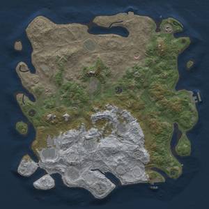 Thumbnail Rust Map: Procedural Map, Size: 4500, Seed: 228712707, 19 Monuments