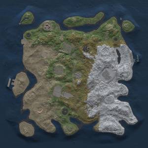 Thumbnail Rust Map: Procedural Map, Size: 3500, Seed: 1018347324, 17 Monuments