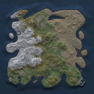 Thumbnail Rust Map: Procedural Map, Size: 3500, Seed: 1615519614, 16 Monuments