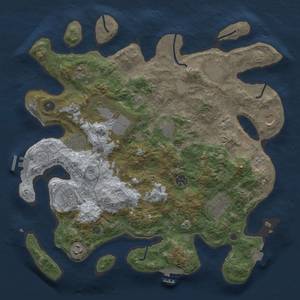 Thumbnail Rust Map: Procedural Map, Size: 4000, Seed: 1986109102, 19 Monuments