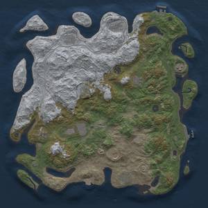 Thumbnail Rust Map: Procedural Map, Size: 4500, Seed: 1491033937, 19 Monuments