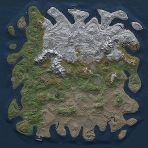 Thumbnail Rust Map: Procedural Map, Size: 5000, Seed: 1046792534, 19 Monuments