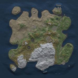 Thumbnail Rust Map: Procedural Map, Size: 3250, Seed: 876205101, 15 Monuments