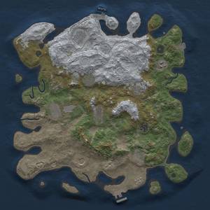 Thumbnail Rust Map: Procedural Map, Size: 4000, Seed: 1002532600, 19 Monuments