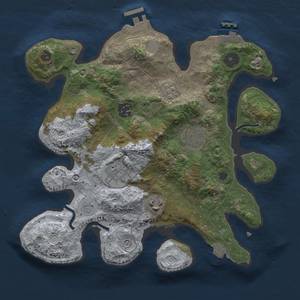 Thumbnail Rust Map: Procedural Map, Size: 3000, Seed: 629622579, 12 Monuments