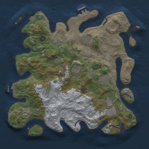 Thumbnail Rust Map: Procedural Map, Size: 3750, Seed: 548297, 18 Monuments