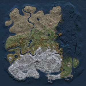 Thumbnail Rust Map: Procedural Map, Size: 4000, Seed: 990583370, 13 Monuments