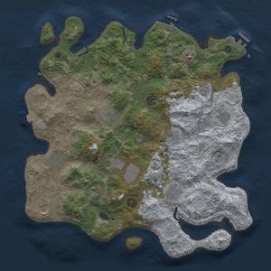 Thumbnail Rust Map: Procedural Map, Size: 4000, Seed: 1797038617, 19 Monuments