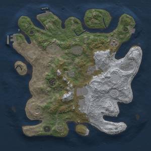 Thumbnail Rust Map: Procedural Map, Size: 3500, Seed: 537102, 16 Monuments