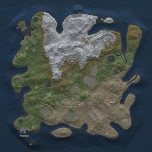 Thumbnail Rust Map: Procedural Map, Size: 3500, Seed: 295371635, 17 Monuments