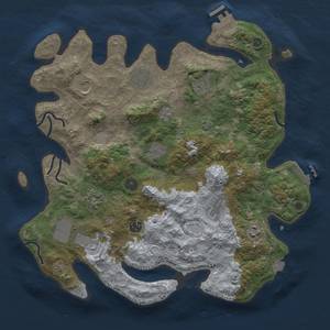 Thumbnail Rust Map: Procedural Map, Size: 3850, Seed: 583901946, 18 Monuments