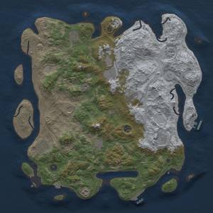 Thumbnail Rust Map: Procedural Map, Size: 4500, Seed: 358456232, 19 Monuments