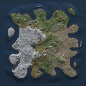 Thumbnail Rust Map: Procedural Map, Size: 3250, Seed: 974605231, 14 Monuments