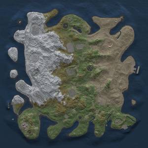 Thumbnail Rust Map: Procedural Map, Size: 4000, Seed: 9225644, 18 Monuments