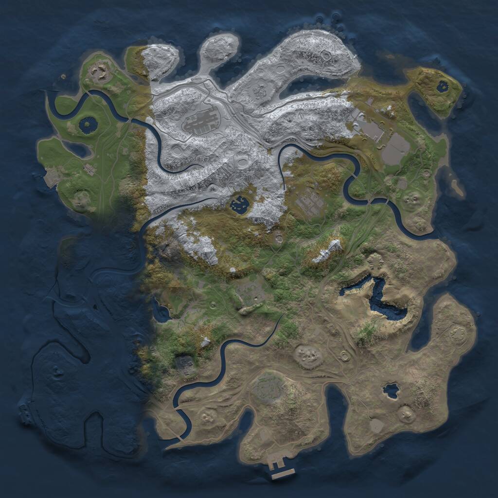 Rust Map: Procedural Map, Size: 4250, Seed: 20910406, 14 Monuments