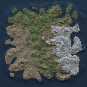 Thumbnail Rust Map: Procedural Map, Size: 4500, Seed: 1302346604, 19 Monuments