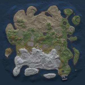 Thumbnail Rust Map: Procedural Map, Size: 3550, Seed: 4934666, 18 Monuments