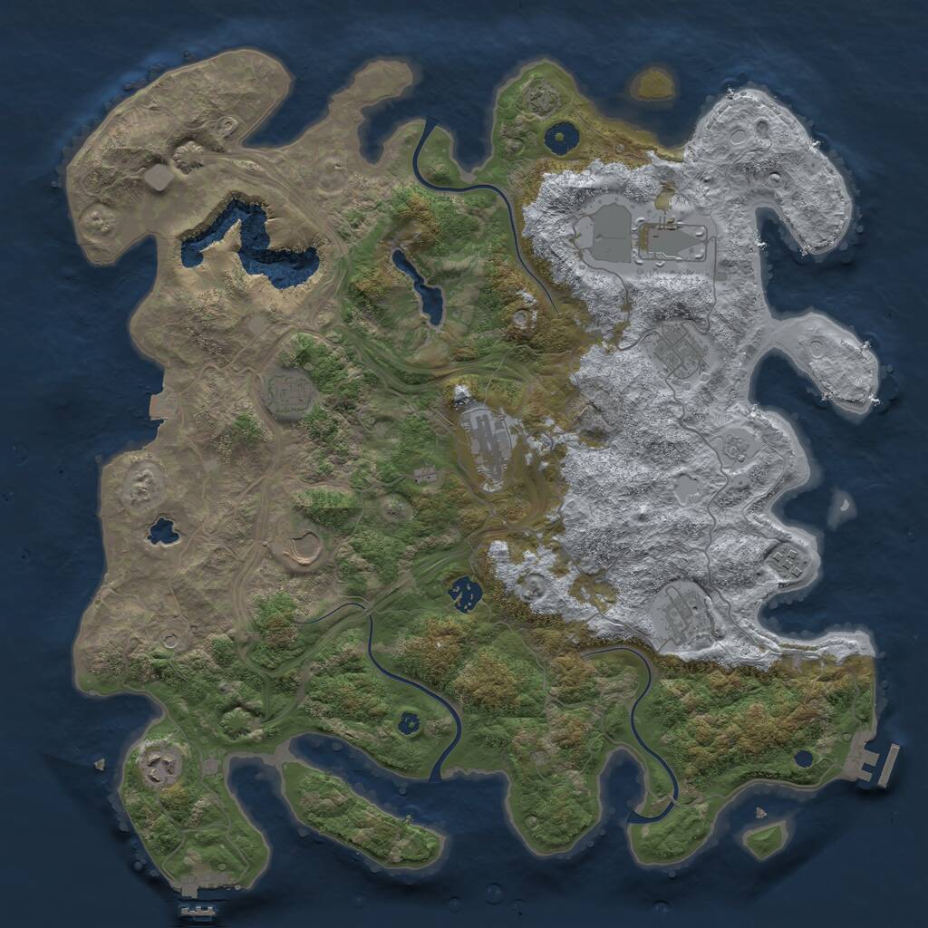 Rust Map: Procedural Map, Size: 4250, Seed: 168521586, 15 Monuments