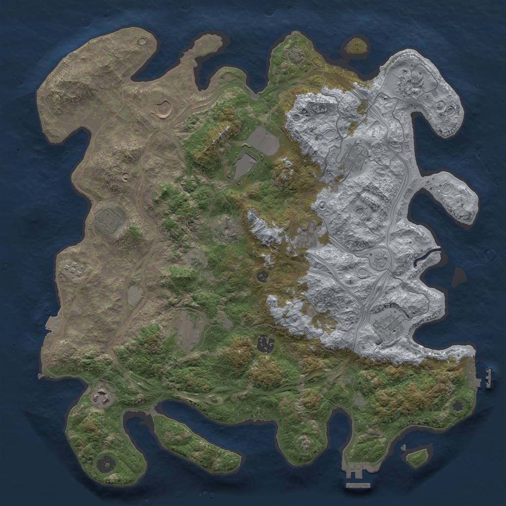 Rust Map: Procedural Map, Size: 4250, Seed: 168521586, 19 Monuments