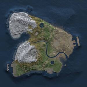 Thumbnail Rust Map: Procedural Map, Size: 1900, Seed: 836078743, 4 Monuments