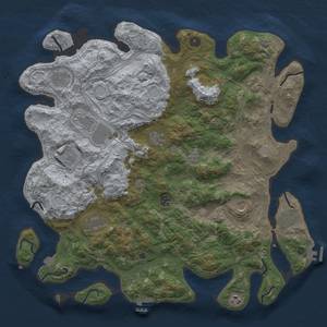 Thumbnail Rust Map: Procedural Map, Size: 4500, Seed: 83746523, 19 Monuments