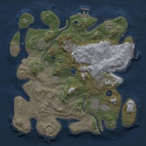 Thumbnail Rust Map: Procedural Map, Size: 3500, Seed: 766488510, 14 Monuments