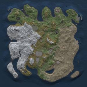 Thumbnail Rust Map: Procedural Map, Size: 3550, Seed: 99539401, 15 Monuments