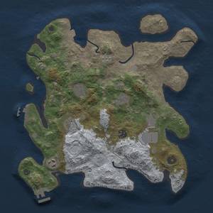 Thumbnail Rust Map: Procedural Map, Size: 3500, Seed: 359203367, 15 Monuments