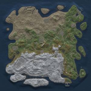 Thumbnail Rust Map: Procedural Map, Size: 4500, Seed: 1355768102, 19 Monuments