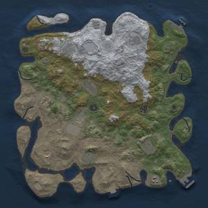 Thumbnail Rust Map: Procedural Map, Size: 4000, Seed: 265233843, 19 Monuments