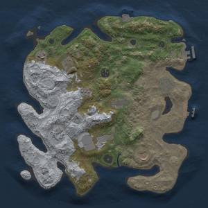 Thumbnail Rust Map: Procedural Map, Size: 3500, Seed: 461698094, 17 Monuments