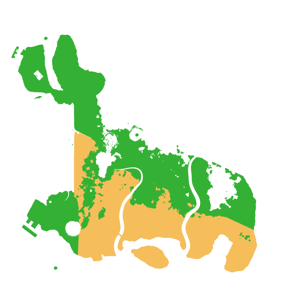 Biome Rust Map: Procedural Map, Size: 3500, Seed: 24487