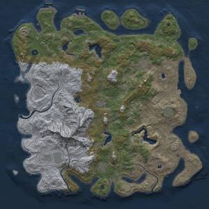 Thumbnail Rust Map: Procedural Map, Size: 5000, Seed: 560454846, 15 Monuments