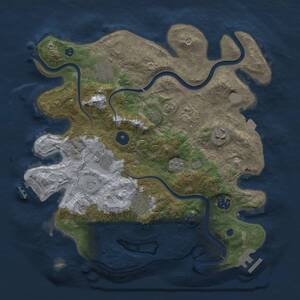 Thumbnail Rust Map: Procedural Map, Size: 3400, Seed: 7901, 13 Monuments