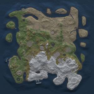 Thumbnail Rust Map: Procedural Map, Size: 3750, Seed: 19958, 17 Monuments