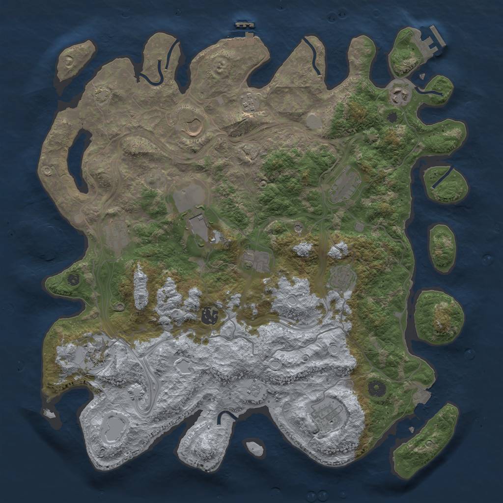 Rust Map: Procedural Map, Size: 4250, Seed: 479437395, 19 Monuments