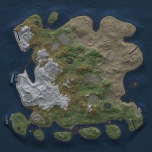 Thumbnail Rust Map: Procedural Map, Size: 3500, Seed: 751967512, 17 Monuments