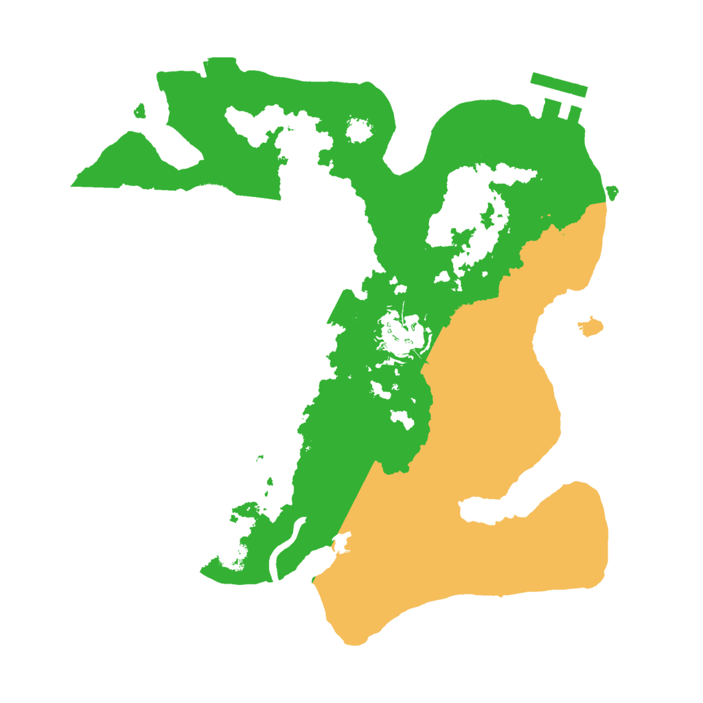 Biome Rust Map: Procedural Map, Size: 2500, Seed: 545839801