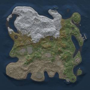 Thumbnail Rust Map: Procedural Map, Size: 3500, Seed: 2058389071, 17 Monuments