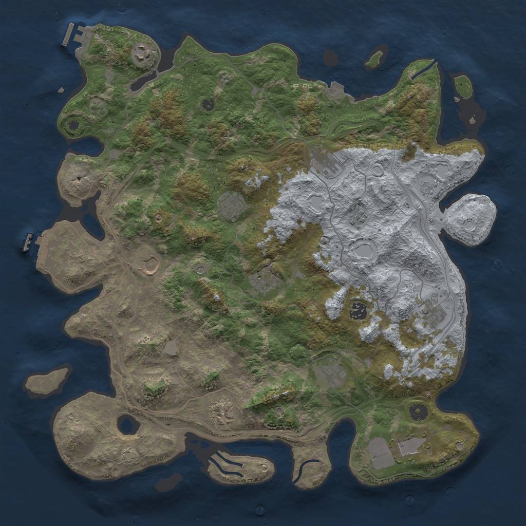 Rust Map: Procedural Map, Size: 4425, Seed: 1337, 19 Monuments