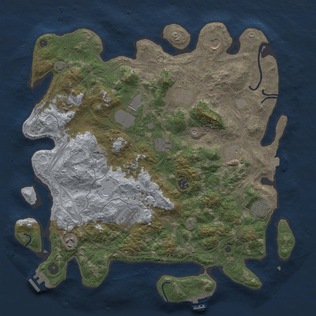 Rust Map: Procedural Map, Size: 4250, Seed: 43430, 19 Monuments