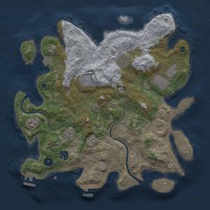 Thumbnail Rust Map: Procedural Map, Size: 3500, Seed: 1406392, 13 Monuments