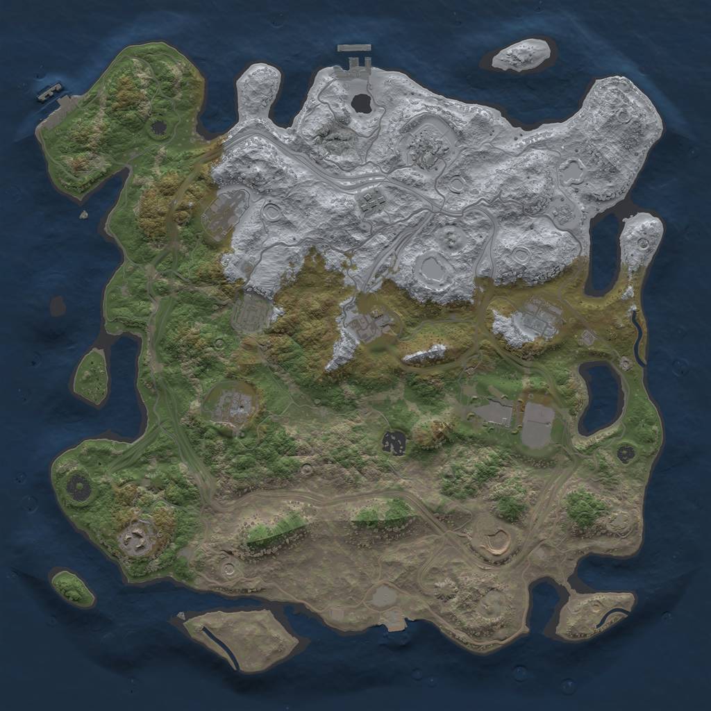 Rust Map: Procedural Map, Size: 4250, Seed: 837800006, 19 Monuments