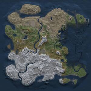 Thumbnail Rust Map: Procedural Map, Size: 4250, Seed: 1270582363, 15 Monuments