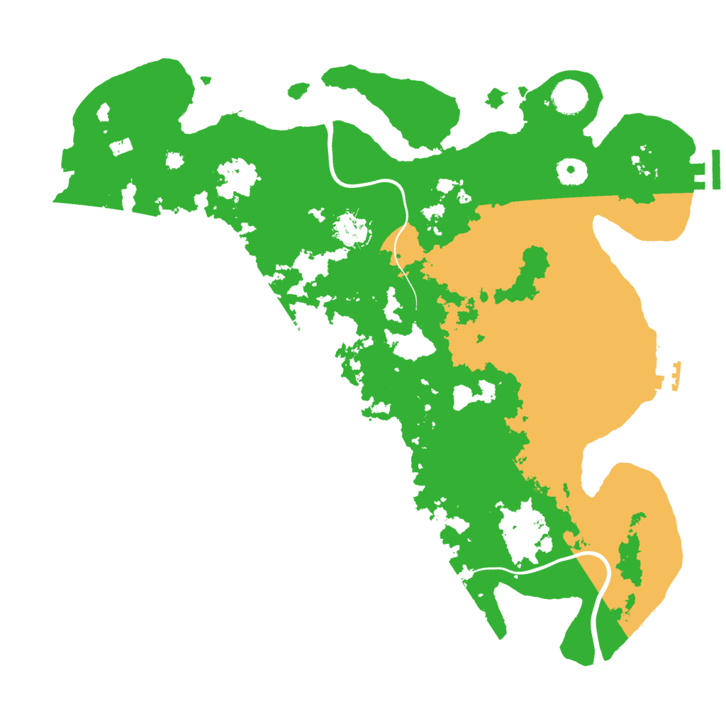 Biome Rust Map: Procedural Map, Size: 3700, Seed: 641381515