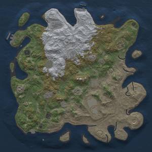 Thumbnail Rust Map: Procedural Map, Size: 4250, Seed: 602402591, 19 Monuments