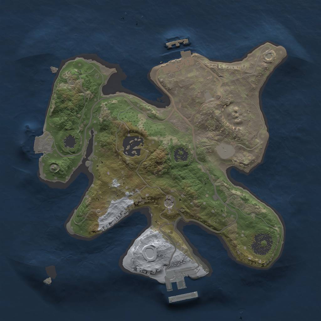 Rust Map: Procedural Map, Size: 2200, Seed: 211339657, 7 Monuments