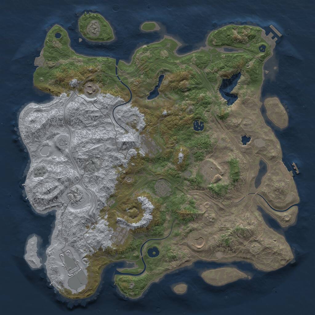 Rust Map: Procedural Map, Size: 4250, Seed: 426715288, 16 Monuments