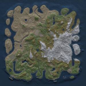 Thumbnail Rust Map: Procedural Map, Size: 4500, Seed: 18460799, 16 Monuments